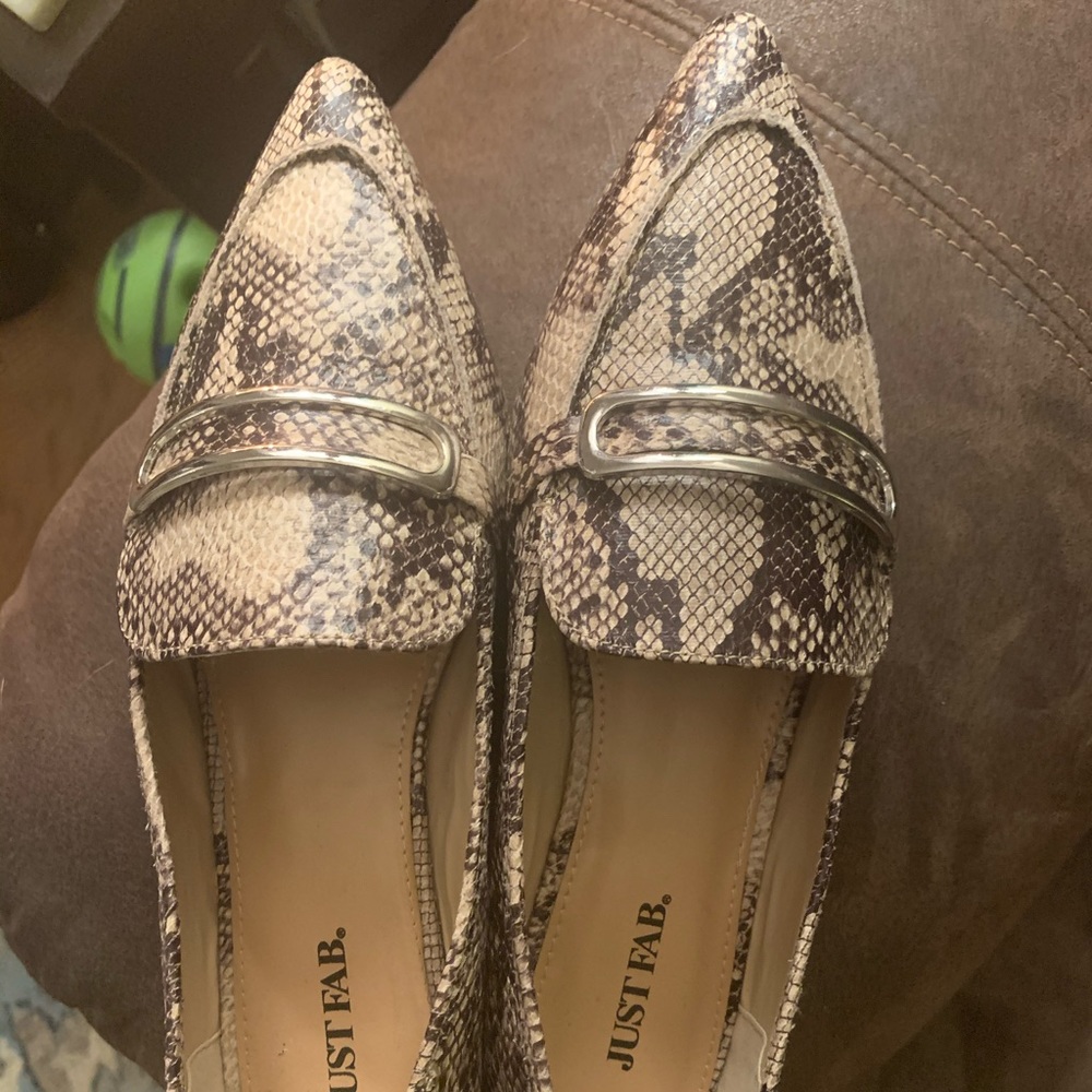 Snakeskin loafers